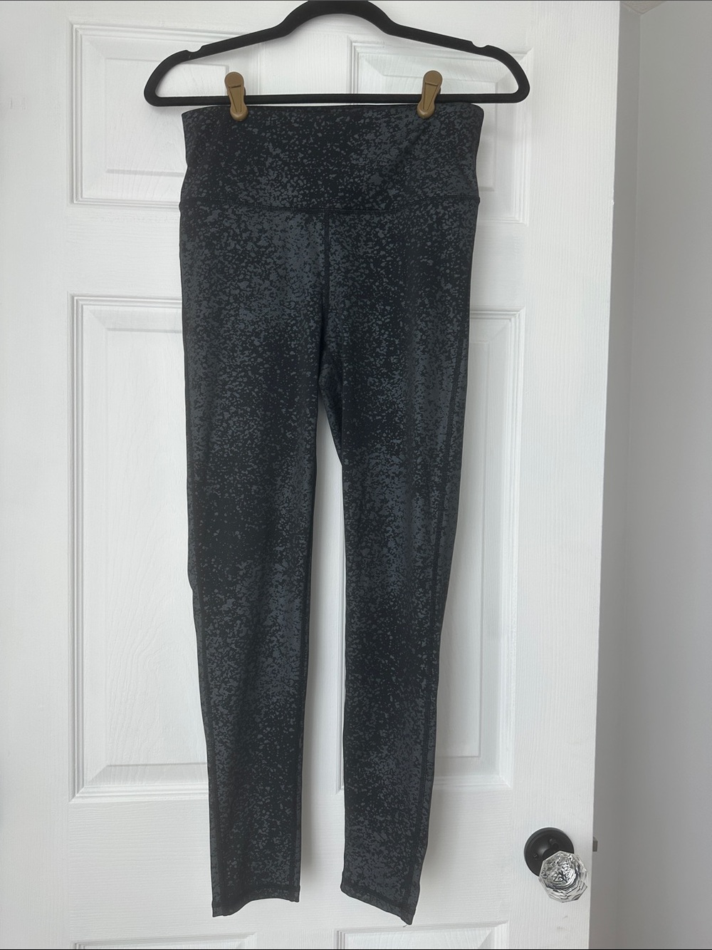 Mono B Black Sparkle High-Waist Leggings